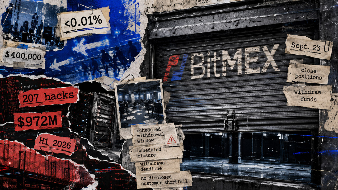 BitMEX to Shut Down in September as Market Share Drops Below 0.01%