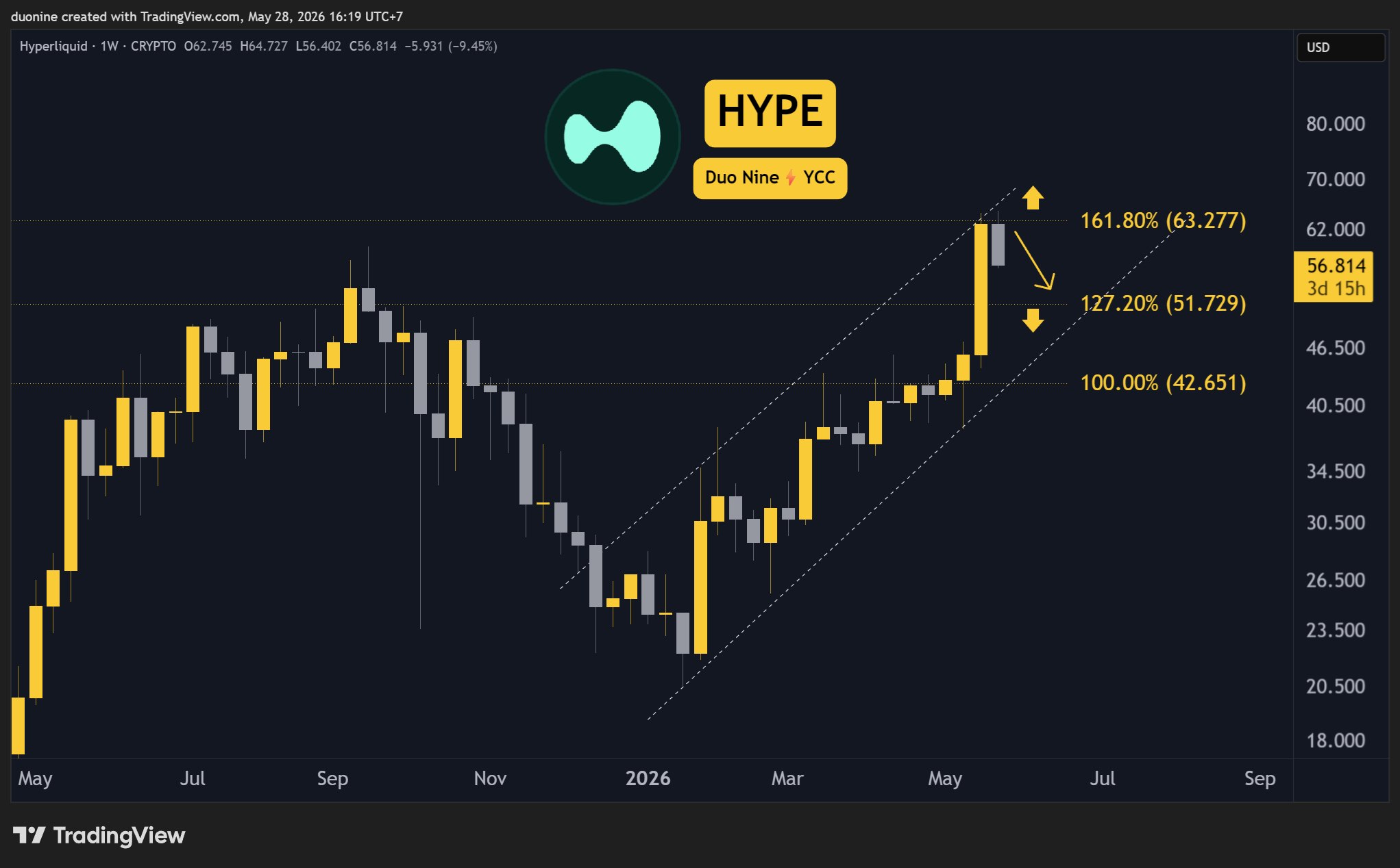 HYPE Hits All-Time High Near $65 Before Pullback, ETF Inflows Could Cushion the Fall