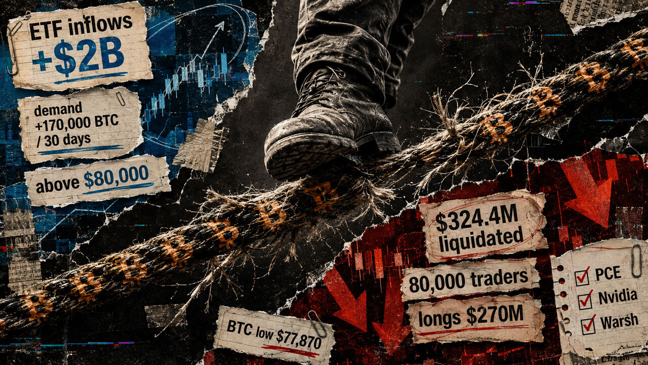 Bitcoin Dips Below $78K, Wiping Out $324 Million in Leveraged Trades