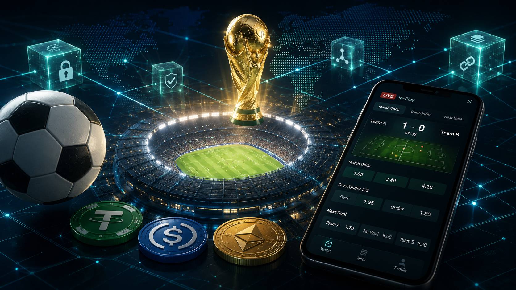 World Cup On-Chain Betting: Group Stage Fees, Knockout Zeros, Final Verification