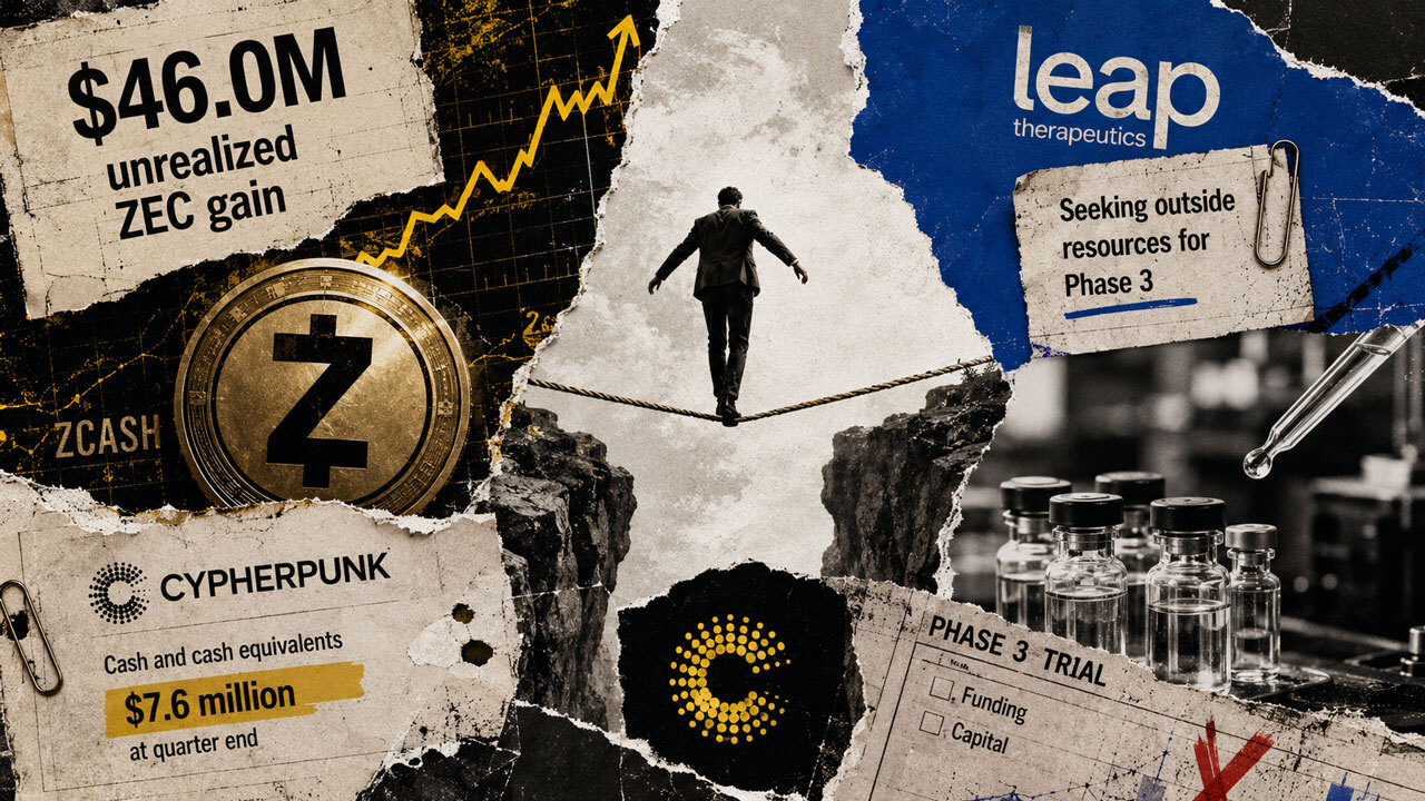 Cypherpunk Swings to $39.4M Q2 Profit on ZEC Treasury Gain