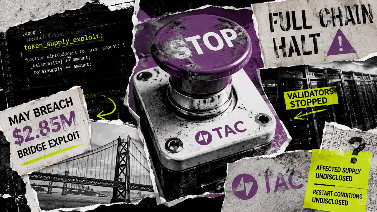 TAC Halts Validator Block Production After Exploit Hits Token Supply