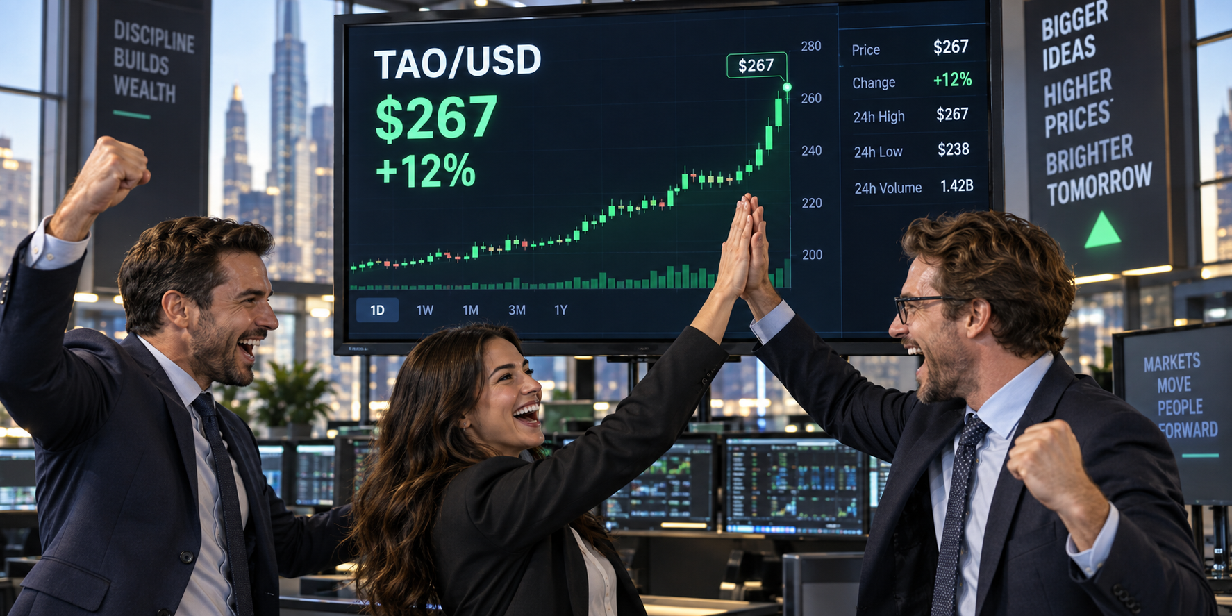 TAO Extends Rally to Two-Month High as Traders Target $300 Breakout
