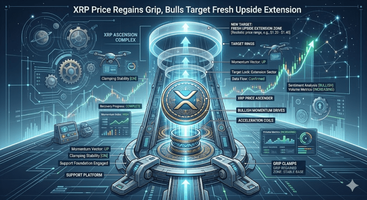 XRP Holds Above $1.40 as Bullish Trend Line Forms, Eyes on $1.4350 Resistance