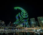 Vivid Sydney grounds drone shows after 83 plunge into Darling Harbour