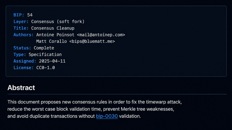 Bitcoin's BIP-54 Cleanup Proposal Is Finished. Now Comes the Hard Part.