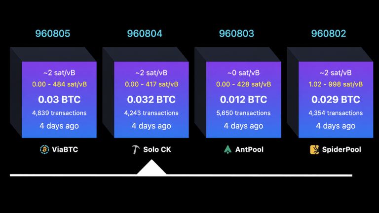 Solo Miner Hits Jackpot: Block 960804 Pays Out 3.1569 BTC