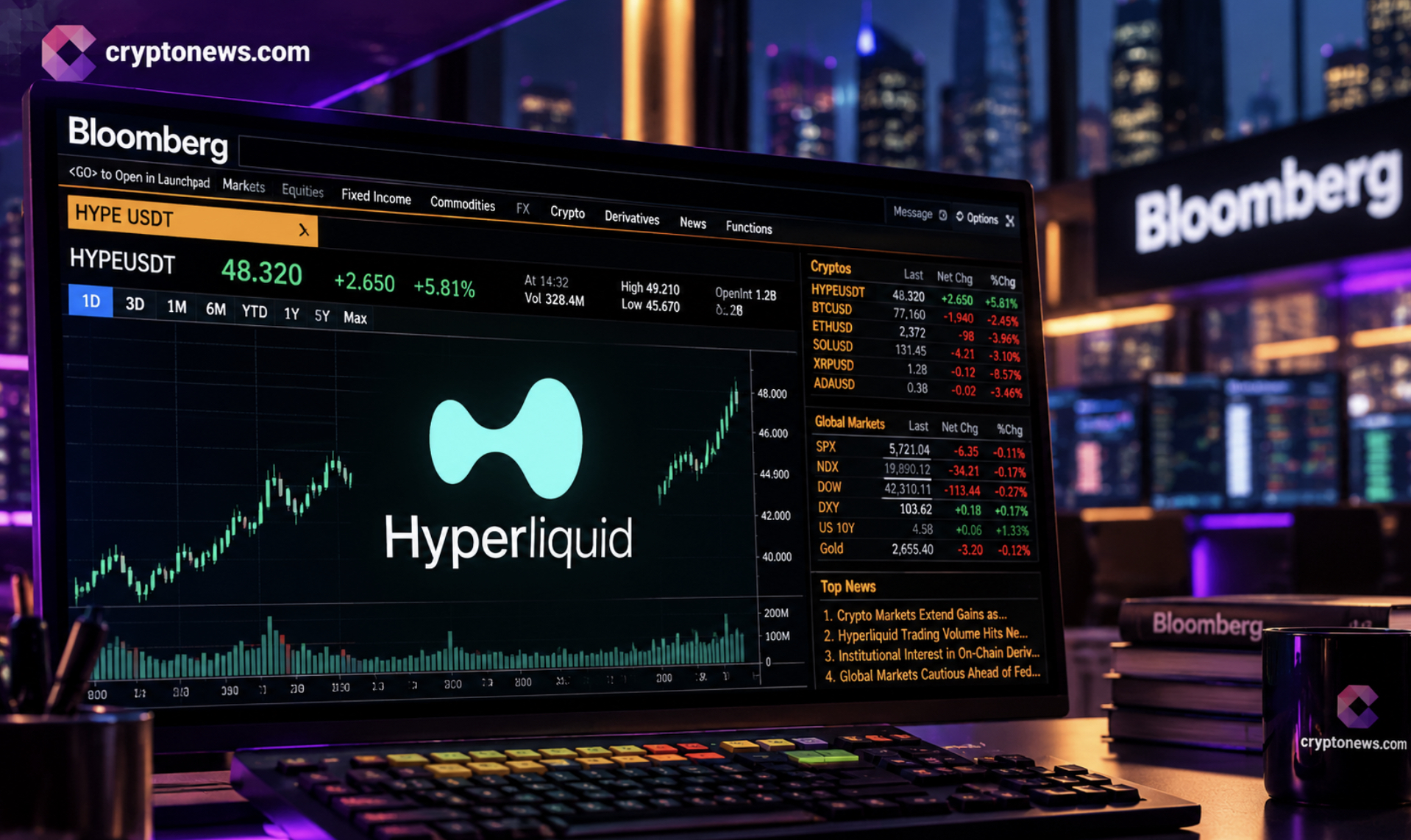 I perpetual di Hyperliquid ora attivi sul Bloomberg Terminal dopo che Trump ha elogiato la spinta della CFTC