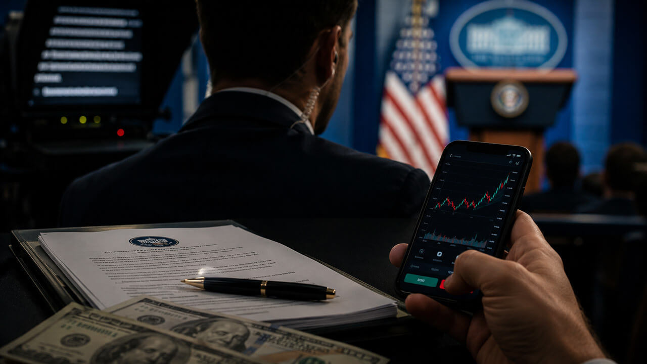 White House Teleprompter Operator Placed on Leave Over Alleged Insider Trading on Kalshi