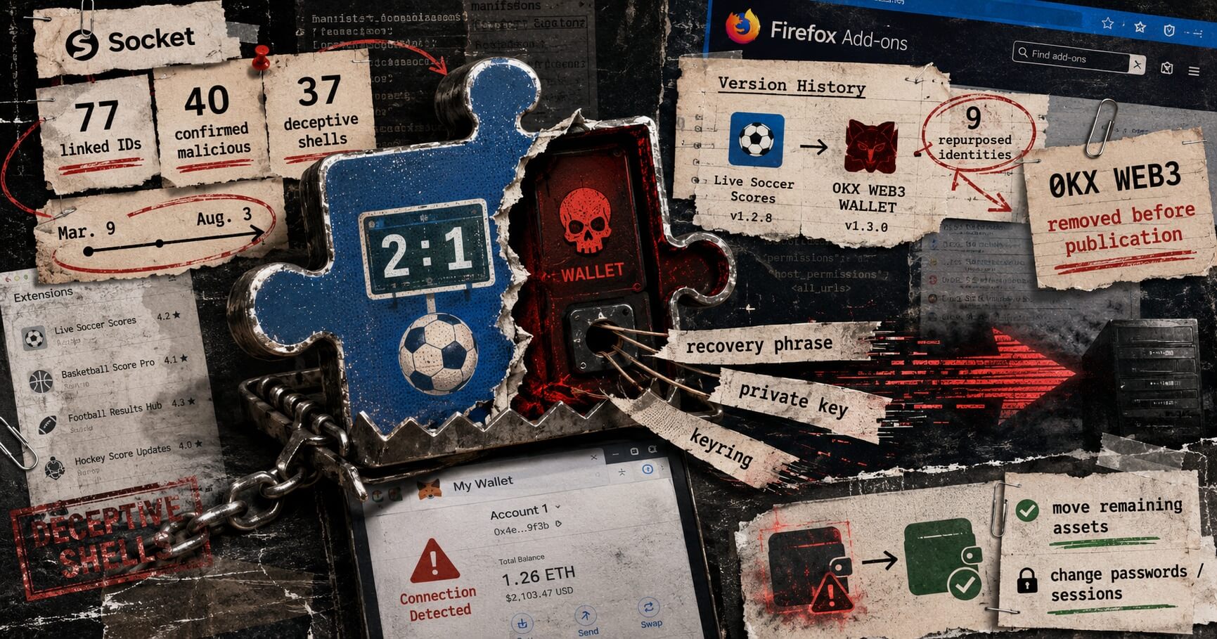 Socket Finds 40 Malicious Firefox Add-ons Stealing Crypto Wallet Secrets