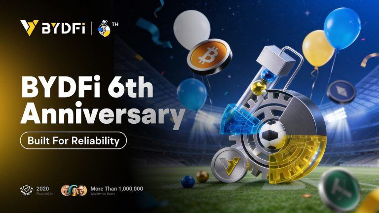 BYDFi Unveils $1 Million Reward Pool for Sixth Anniversary Celebration