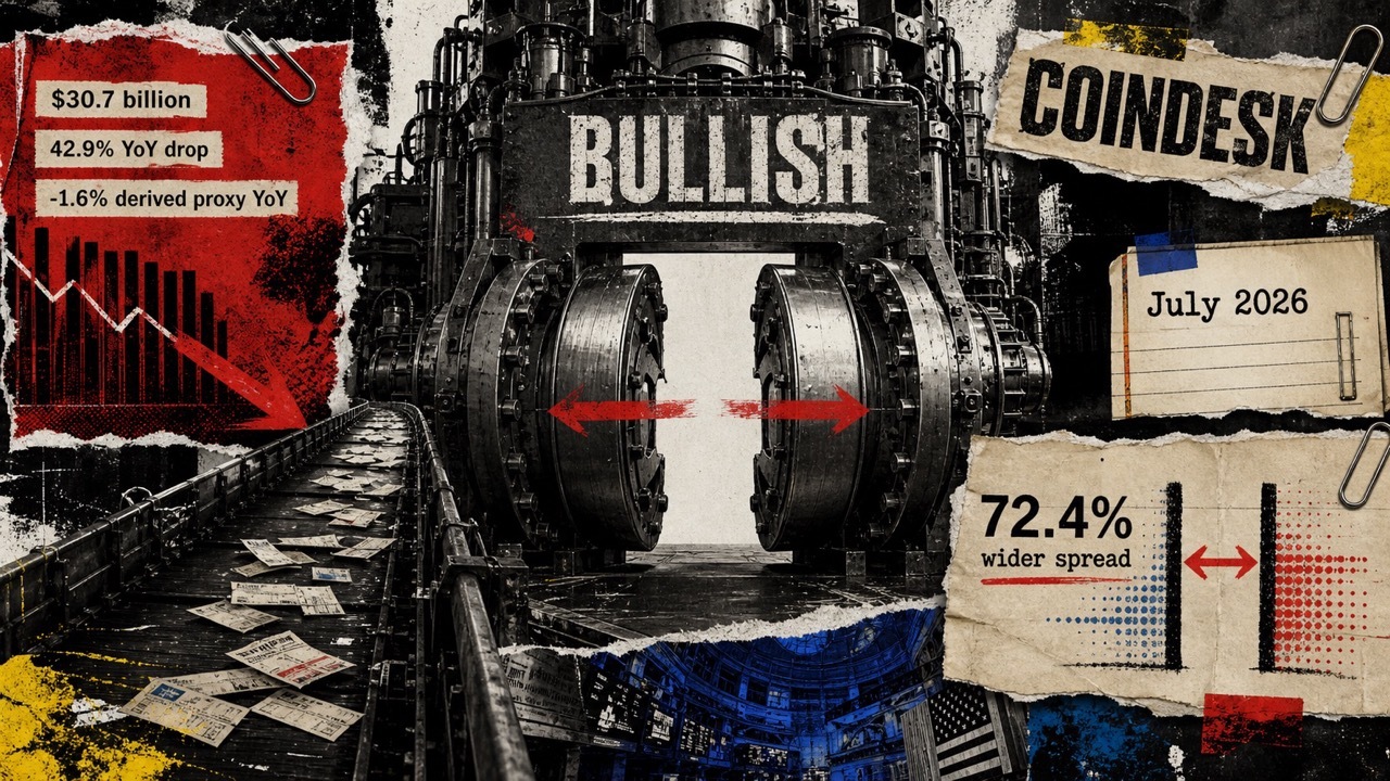 Bullish July Trading Volume Falls 42.9% Year Over Year as Spreads Widen