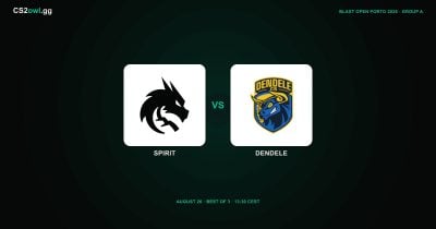 Team Spirit Beat DENDELE CS on Ancient at BLAST Open Porto