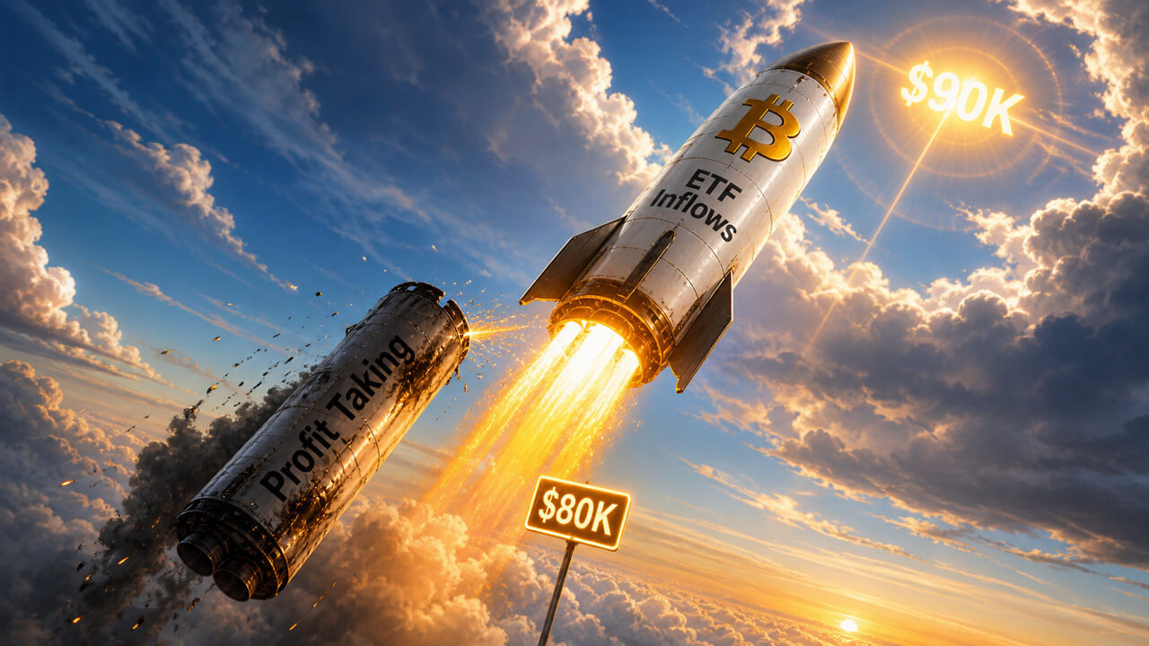 Bitcoin Holds $80,000 as Profit-Takers Cash Out $209M Per Hour, ETFs Absorb Supply
