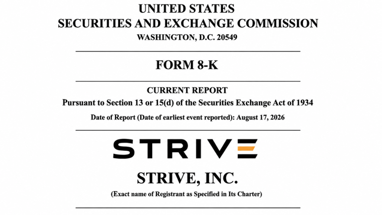 Strive Inc. Buys Another 79 Bitcoin, Corporate Treasury Now Tops 20,000 BTC