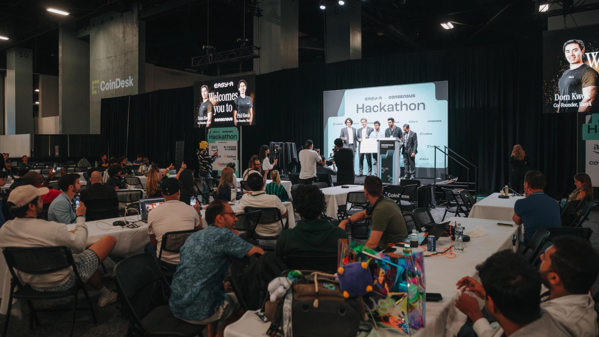 Nearly 1,000 developers swarm Consensus Miami hackathon, AI agents take center stage