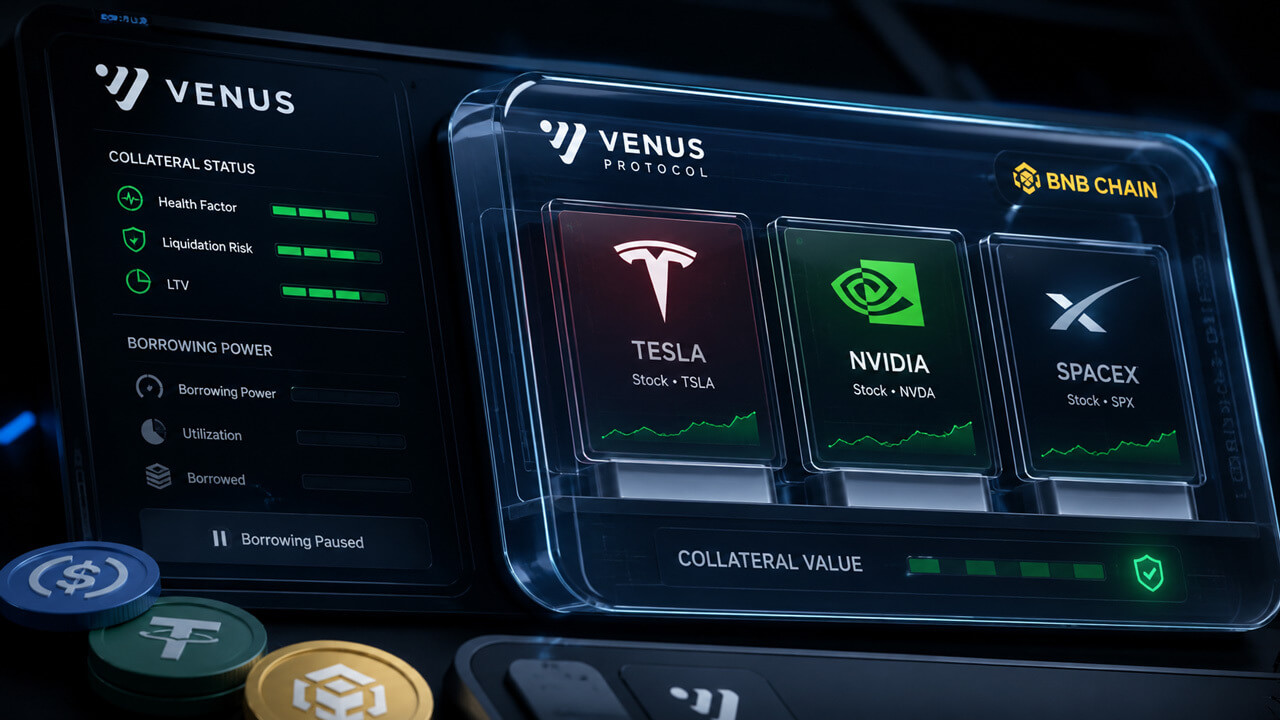 Venus Protocol Adds Tokenized Stock Collateral to BNB Chain Lending Pool