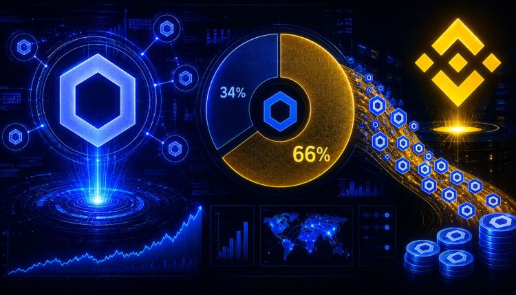 Binance Holds 66% of Exchange-Held Chainlink as LINK Price Struggles Near $9