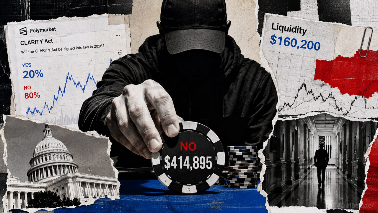 Anonymous Trader Puts $414K Against CLARITY Act on Polymarket, Testing Thin Liquidity