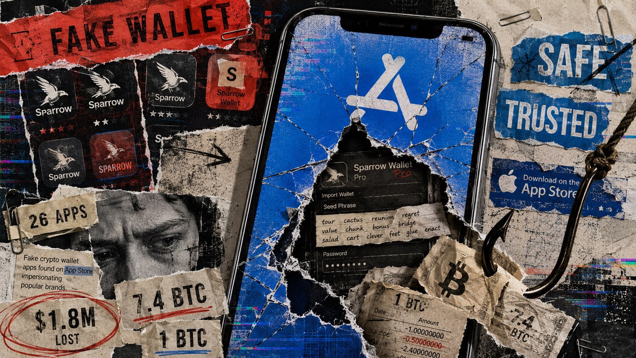 Bitcoin Users Lose $1.8M to Fake Sparrow Wallet on Apple's App Store, Sue Apple