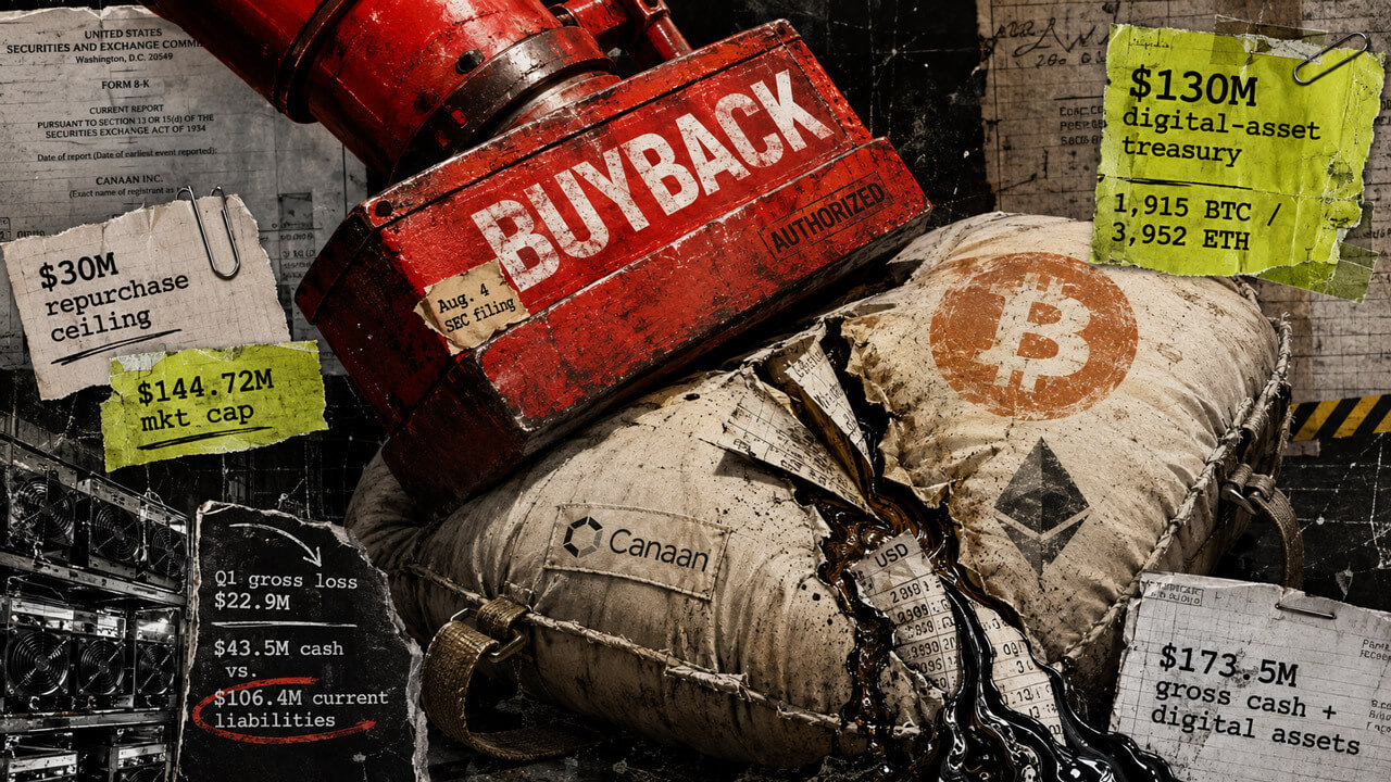 Canaan Taps Crypto Treasury for Buybacks as Market Cap Trails Holdings