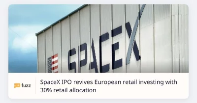 SpaceX IPO Reserves 30% of Shares for European Retail Investors, Valued at $1.75 Trillion