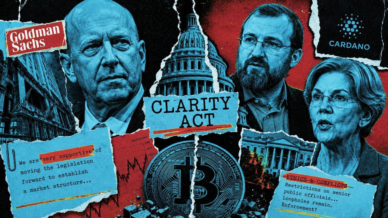 Goldman Sachs CEO Backs CLARITY Act as Stablecoin Rewards Split Banks and Crypto