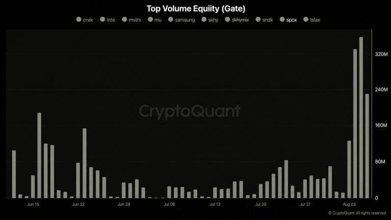 Gate's Tokenized SpaceX Shares Draw $700M in Trading as Stock Defies Unlock Jitters