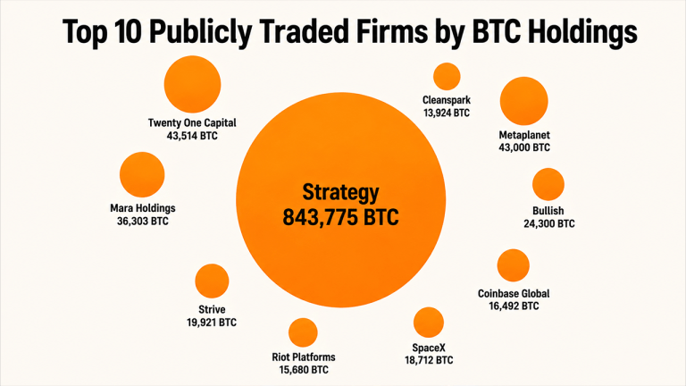Corporate Bitcoin Holdings Top 1 Million as Strategy Leads the Pack