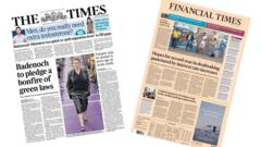 UK Front Pages: Badenoch Opens Tory Conference as Dealmaking and School Abuse Dominate