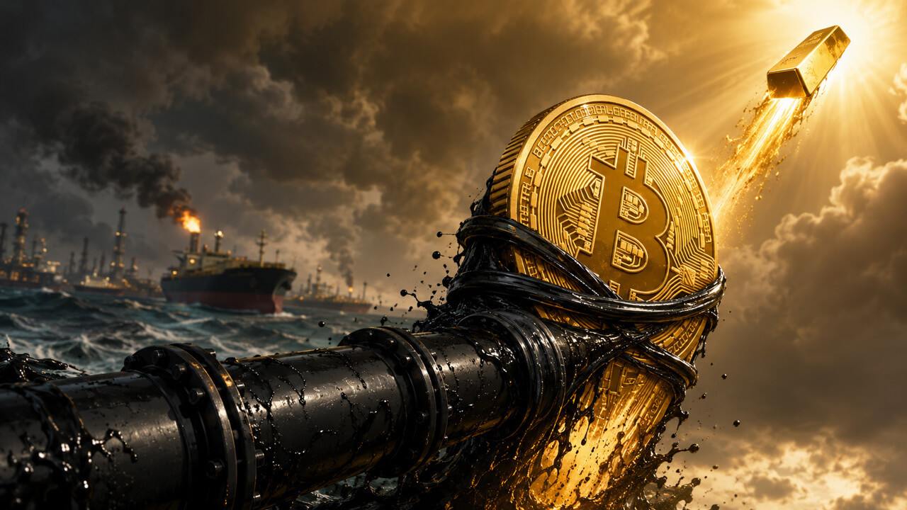 Geopolitical Shock Sends Oil to $97, Bitcoin ETFs Bleed $3B as Cup-and-Handle Pattern Eyes $300K