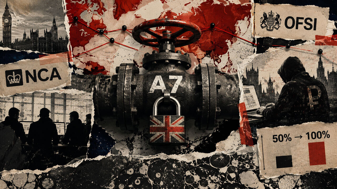 UK Crime Agency Flags A7 Network in First Russia Sanctions Alert to Banks and Crypto Firms