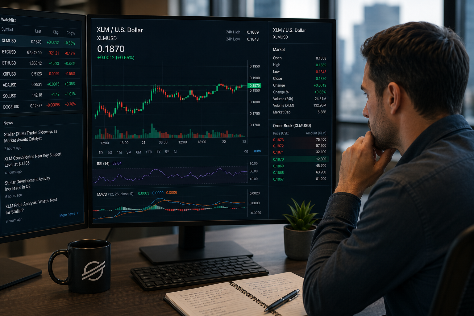 Stellar (XLM) qëndron pranë mbështetjes kritike ndërsa sinjale të përziera shfaqen